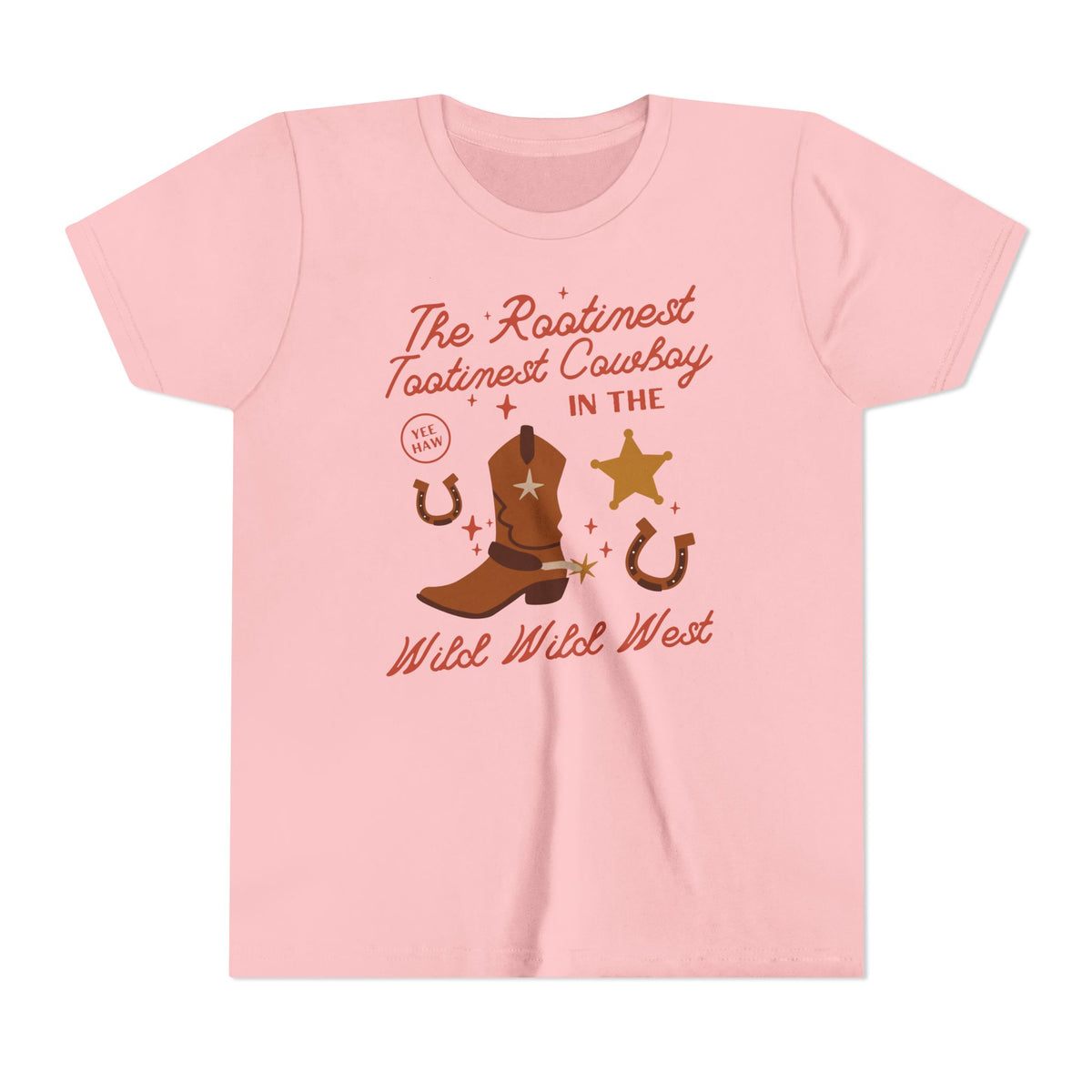 The Rootinest Tootinest Cowboy in the Wild Wild West Bella Canvas Youth Short Sleeve Tee