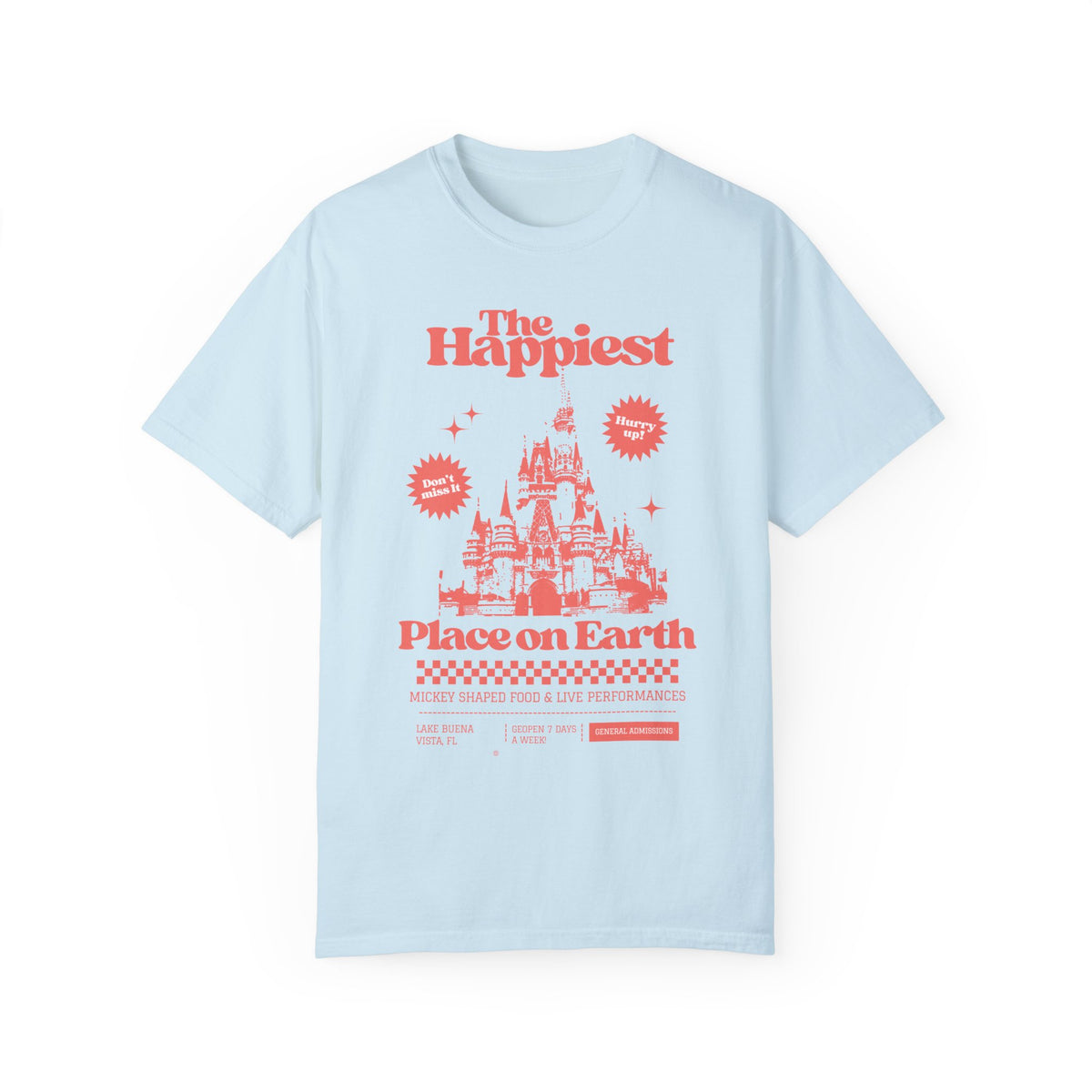 The Happiest Place on Earth Comfort Colors Unisex Garment-Dyed T-shirt