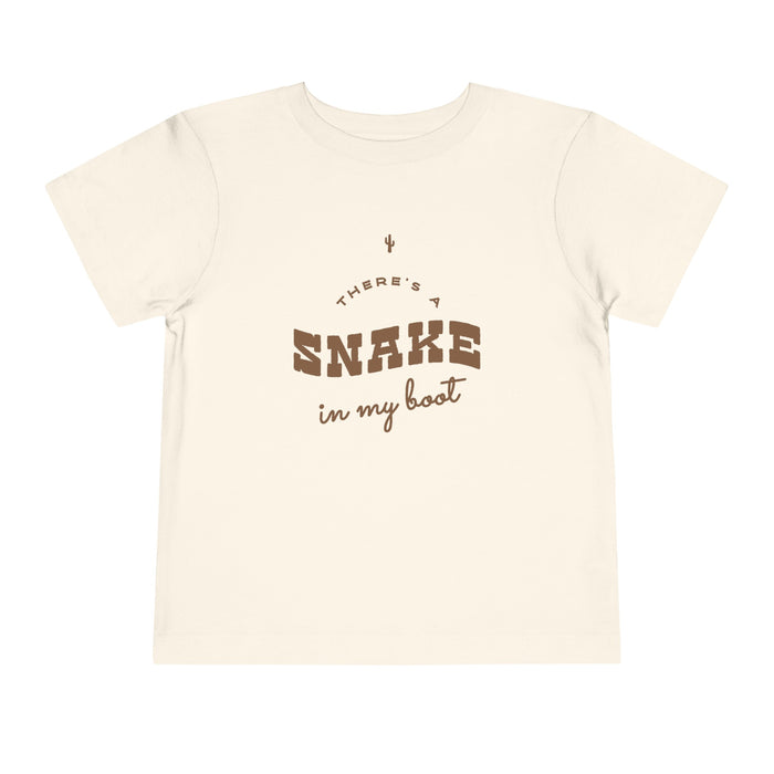 There's A Snake In My Boot Bella Canvas Toddler Short Sleeve Tee