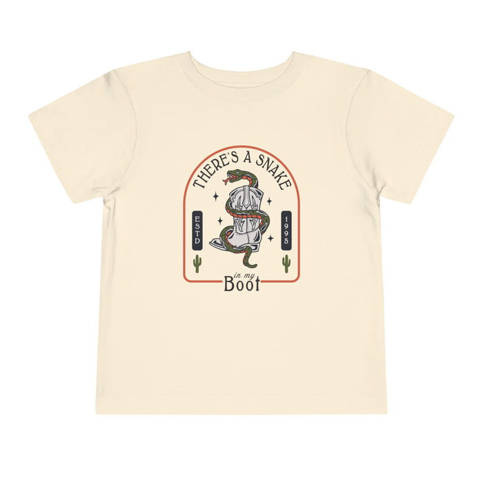 There's A Snake In My Boot Bella Canvas Toddler Short Sleeve Tee