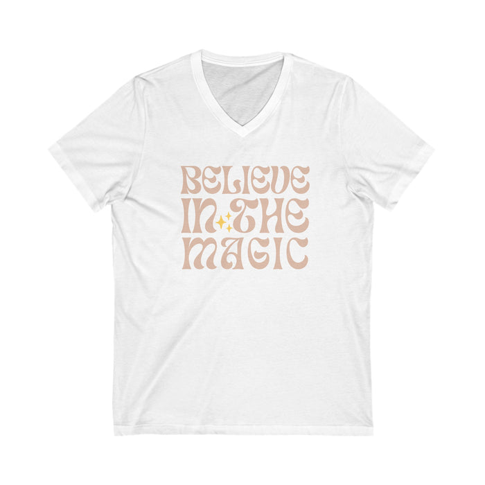 Believe In The Magic Bella Canvas Unisex Jersey Short Sleeve V-Neck Tee