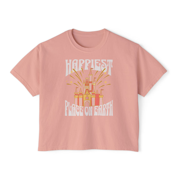 Happiest Place On Earth Comfort Colors Women's Boxy Tee