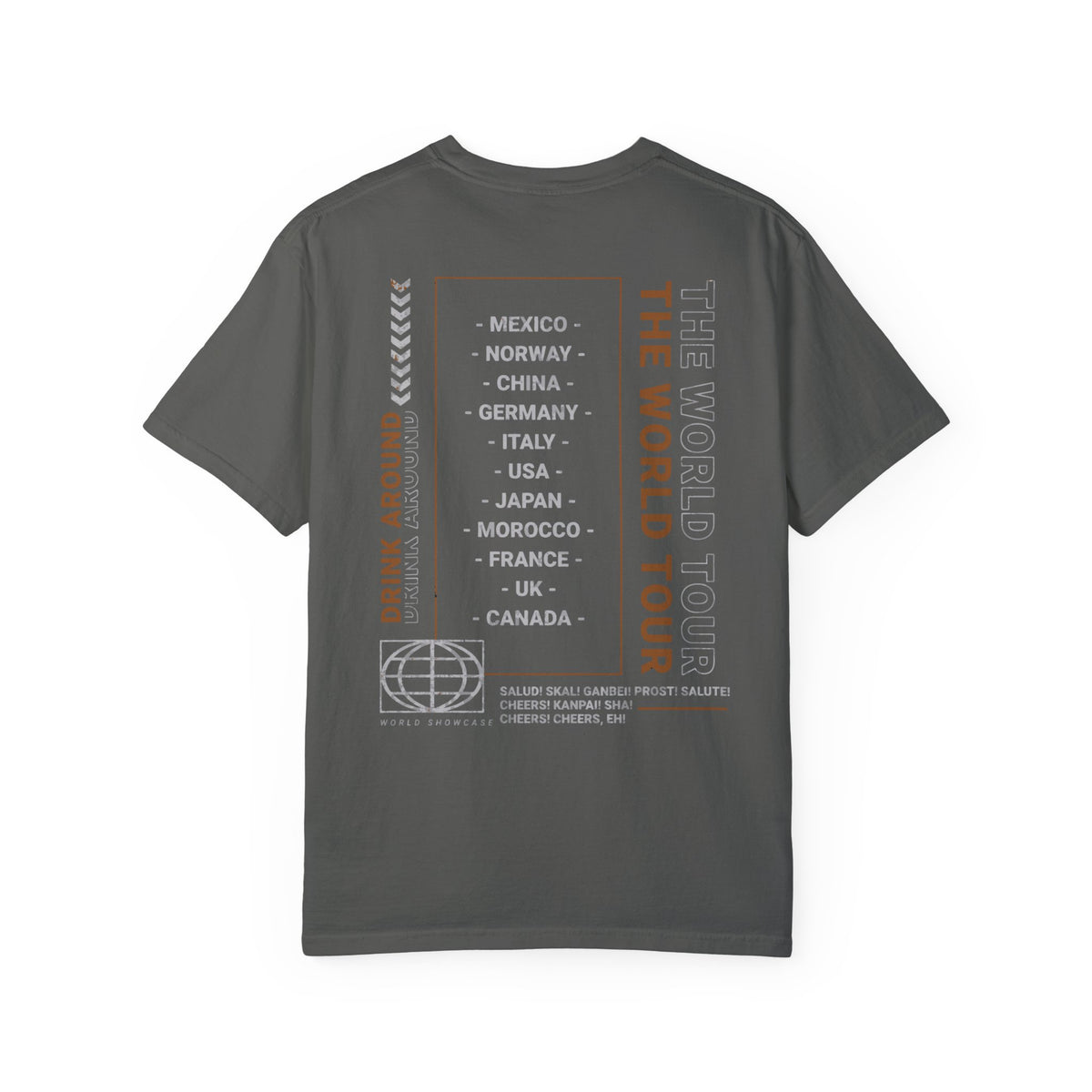 Drink Around The World Tour Comfort Colors Unisex Garment-Dyed T-shirt