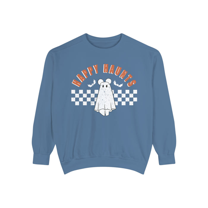 Happy Haunts Comfort Colors Unisex Garment-Dyed Sweatshirt