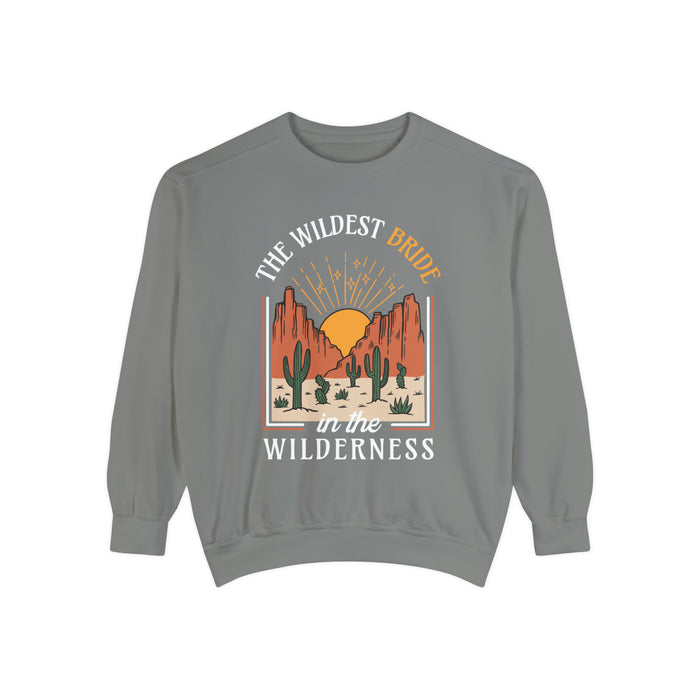 Wildest Bride In The Wilderness Comfort Colors Unisex Garment-Dyed Sweatshirt