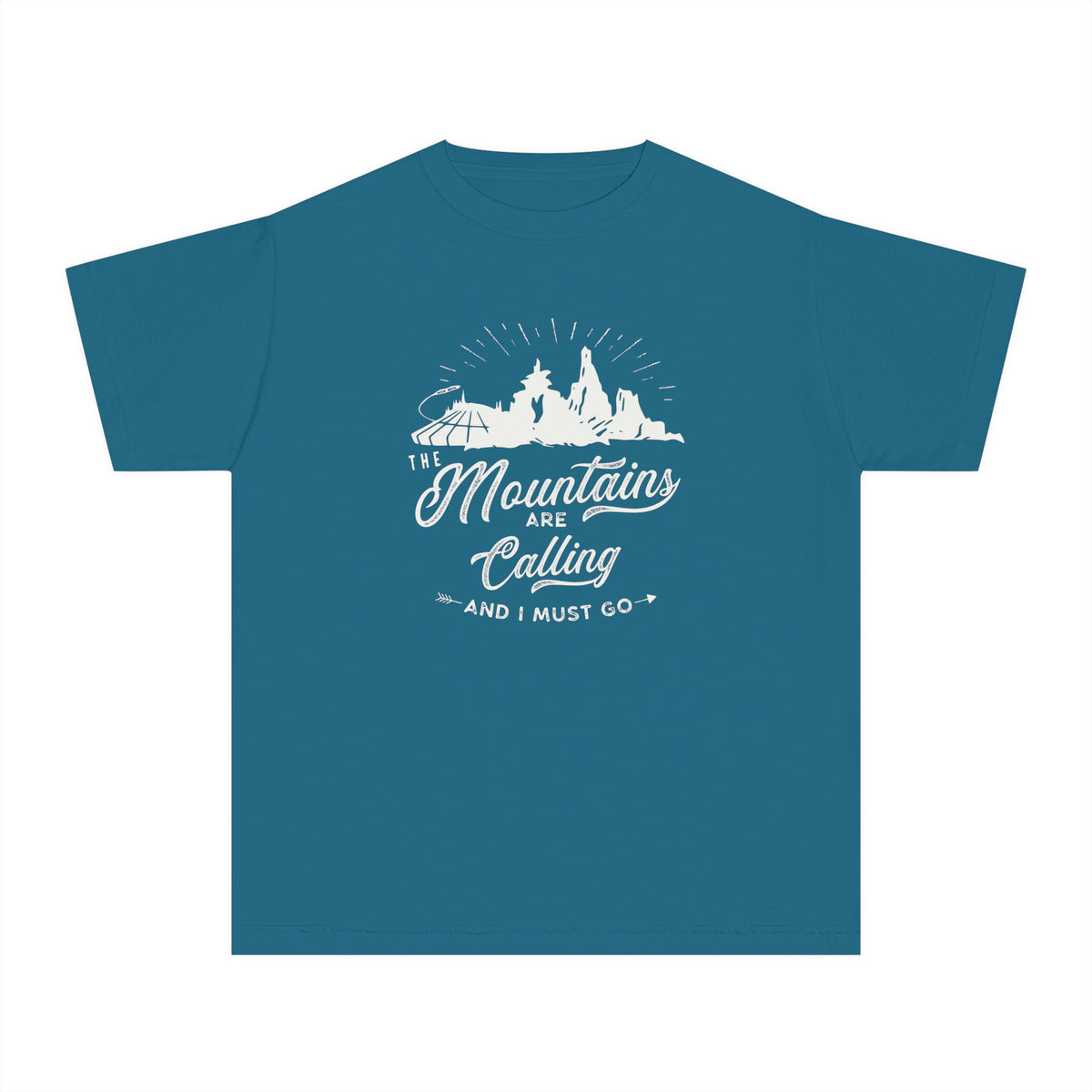 The Mountains Are Calling Comfort Colors Youth Midweight Tee