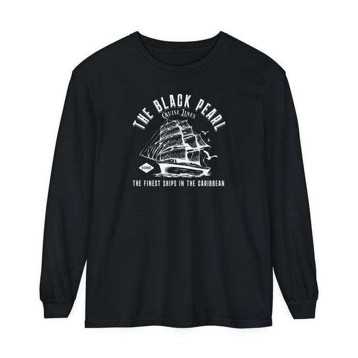 Black Pearl Cruise Lines Comfort Colors Unisex Garment-dyed Long Sleeve T-Shirt