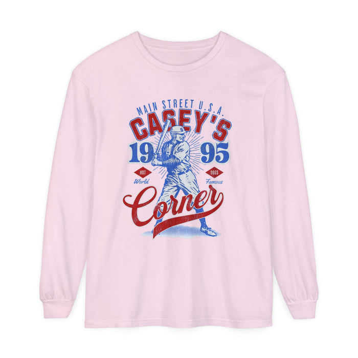 Casey’s Corner Distressed Comfort Colors Unisex Garment-dyed Long Sleeve T-Shirt