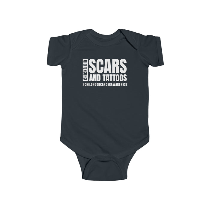 Chicks Dig Scars and Tattoos Rabbit Skins Infant Fine Jersey Bodysuit