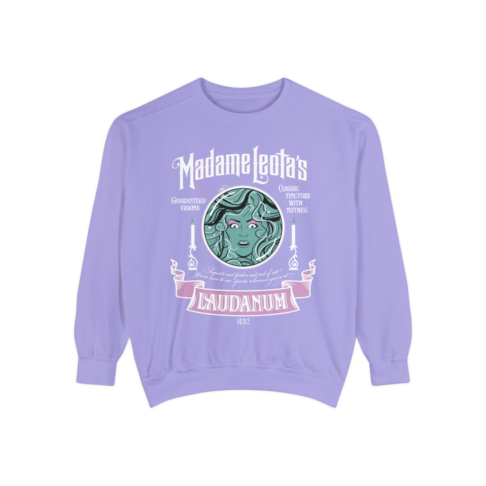 Madame Leota’s Laudanum Teal Comfort Colors Unisex Garment-Dyed Sweatshirt