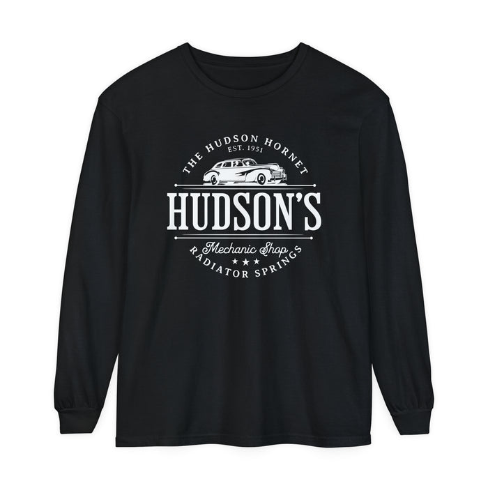 Hudson's Mechanic Shop Comfort Colors Unisex Garment-dyed Long Sleeve T-Shirt