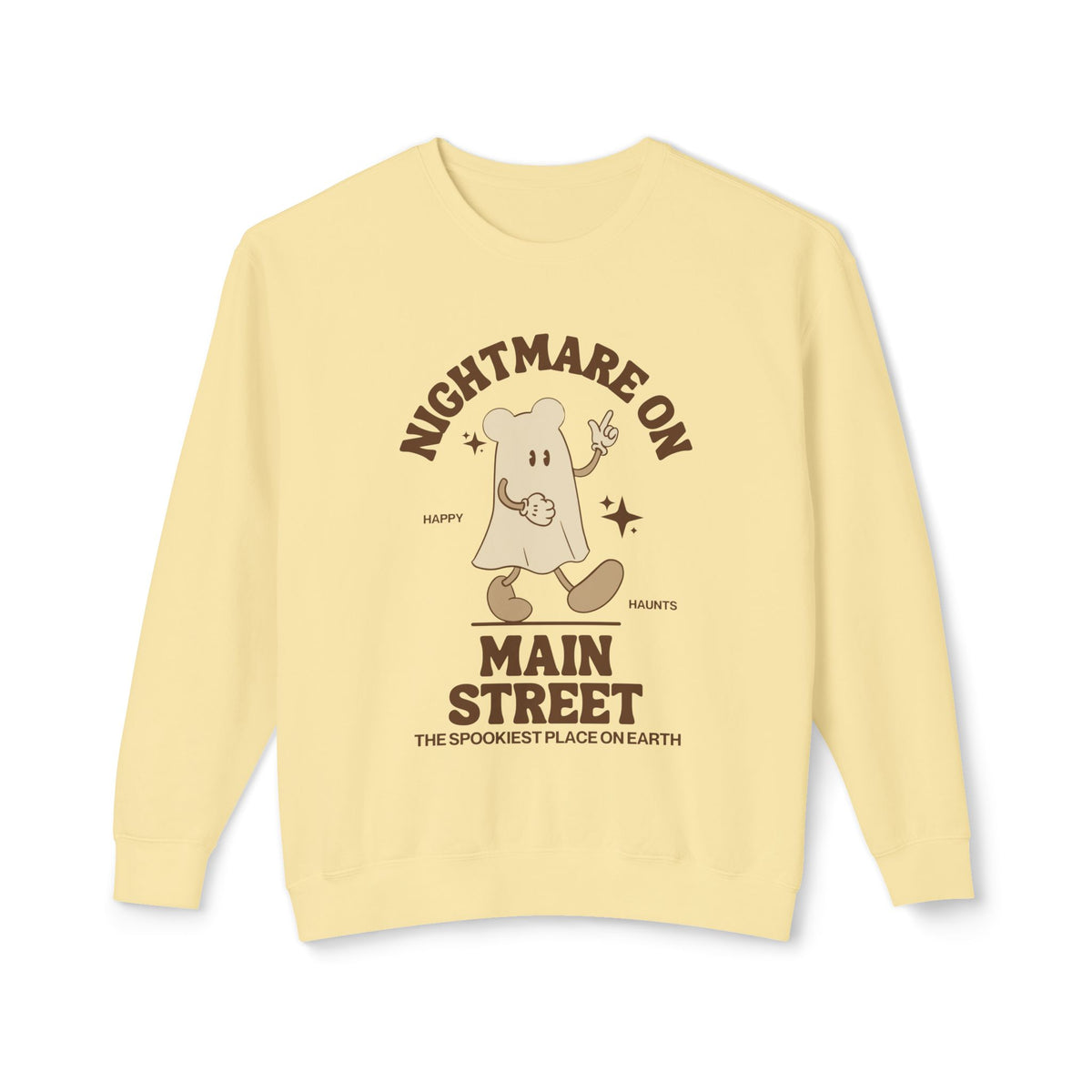 Nightmare on Main Street Unisex Lightweight Comfort Colors Crewneck Sweatshirt