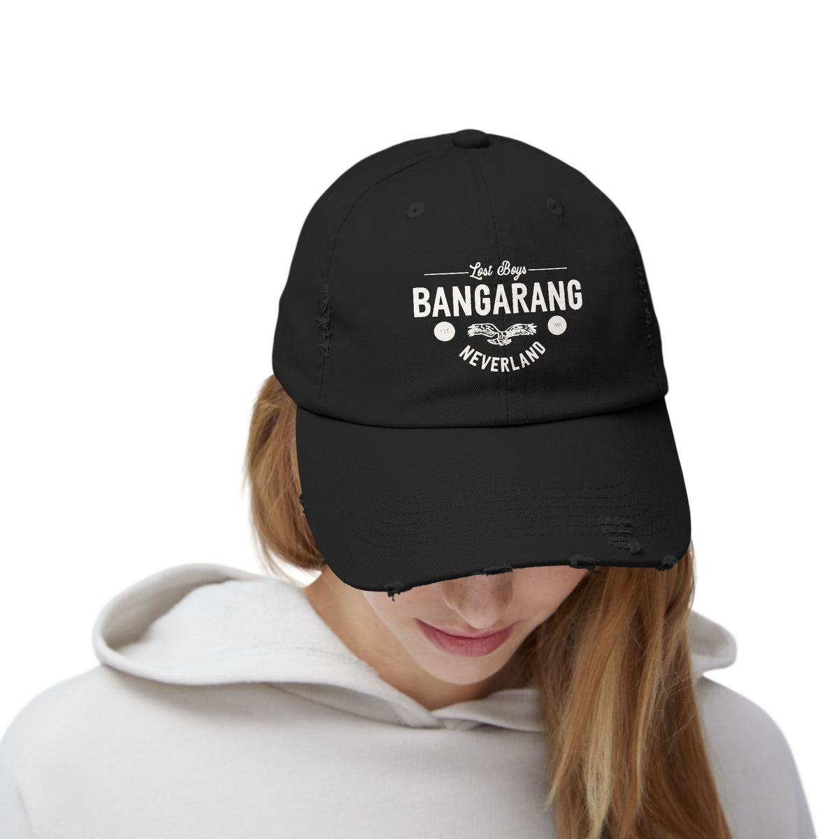 Bangarang Embroidered Unisex Distressed Cap