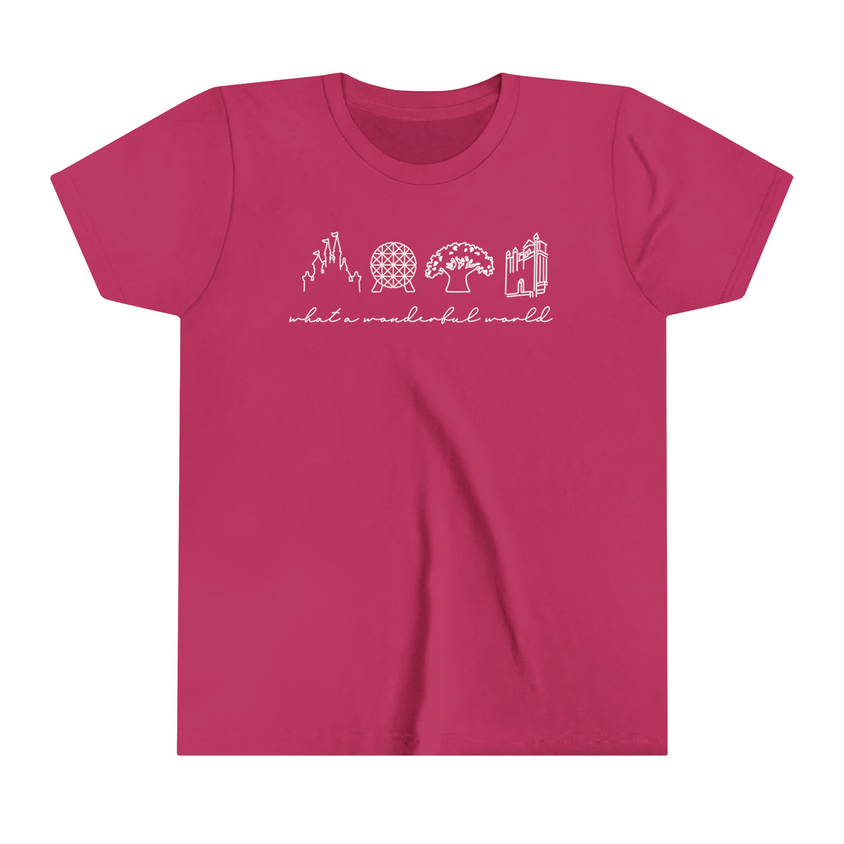 What A Wonderful World Bella Canvas Youth Short Sleeve Tee