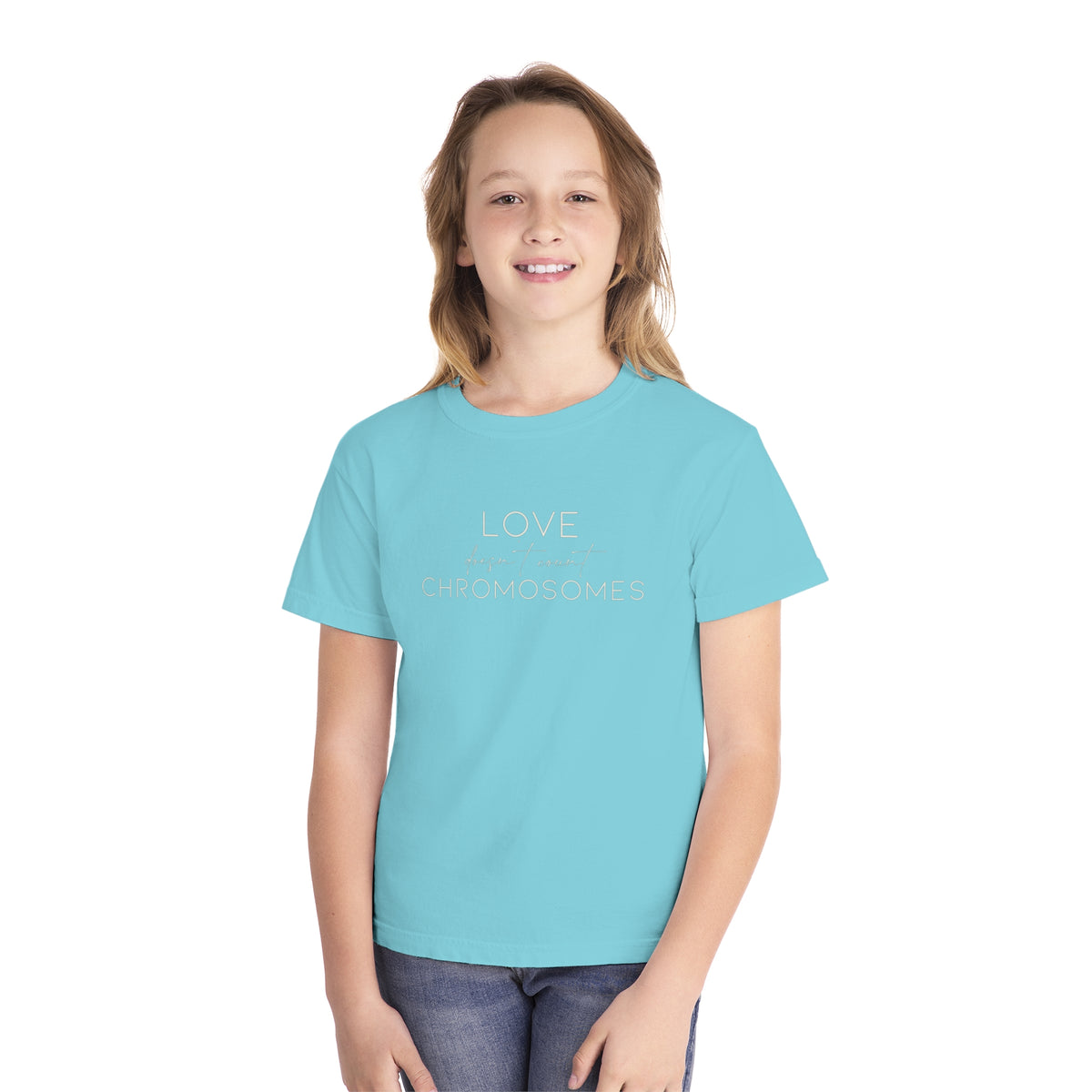 Love Doesn’t Count Chromosomes Comfort Colors Youth Midweight Tee