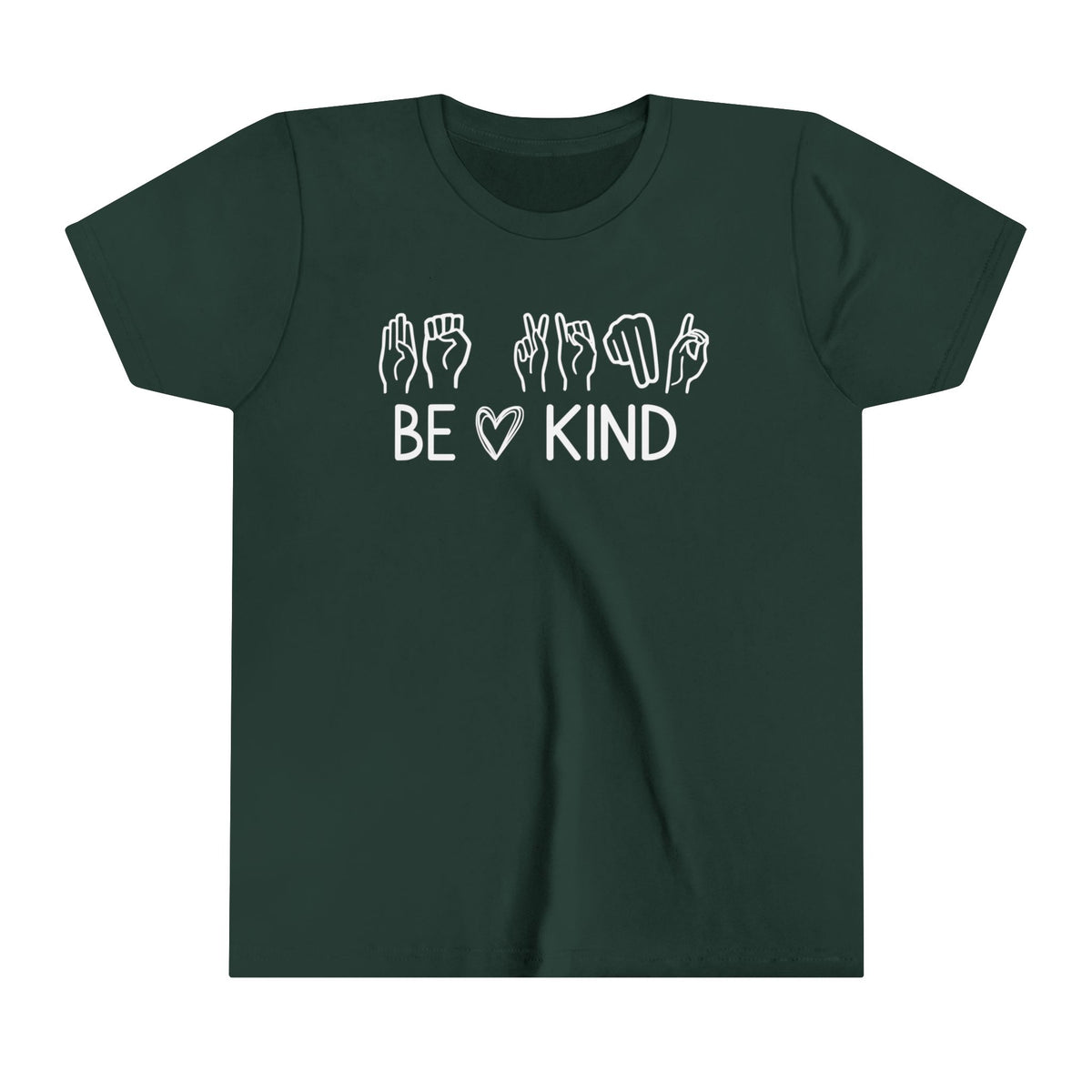 Be Kind ASL Bella Canvas Youth Short Sleeve Tee