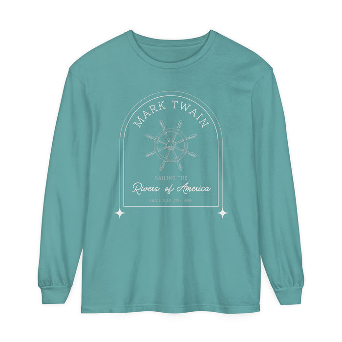 Sailing The Rivers of America Comfort Colors Unisex Garment-dyed Long Sleeve T-Shirt