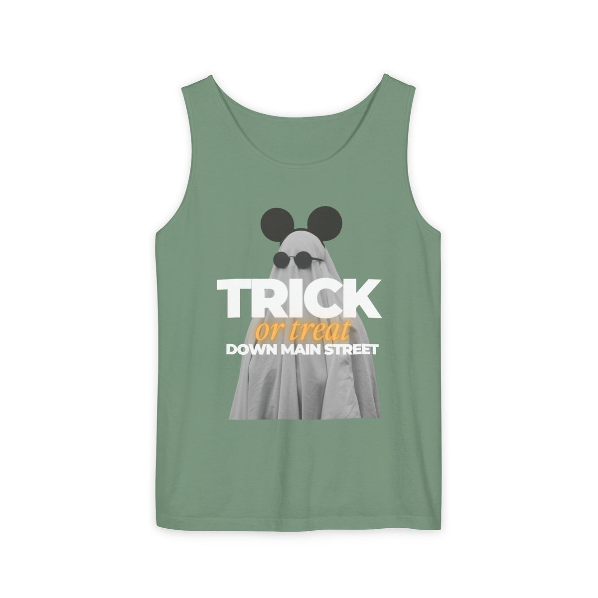 Trick or Treat Down Main Street Unisex Comfort Colors Garment-Dyed Tank Top