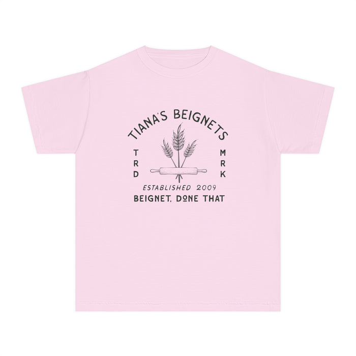 Tiana's Beignets Comfort Colors Youth Midweight Tee