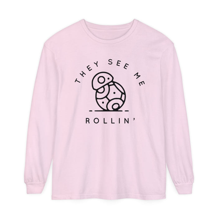 They See Me Rollin' Comfort Colors Unisex Garment-dyed Long Sleeve T-Shirt