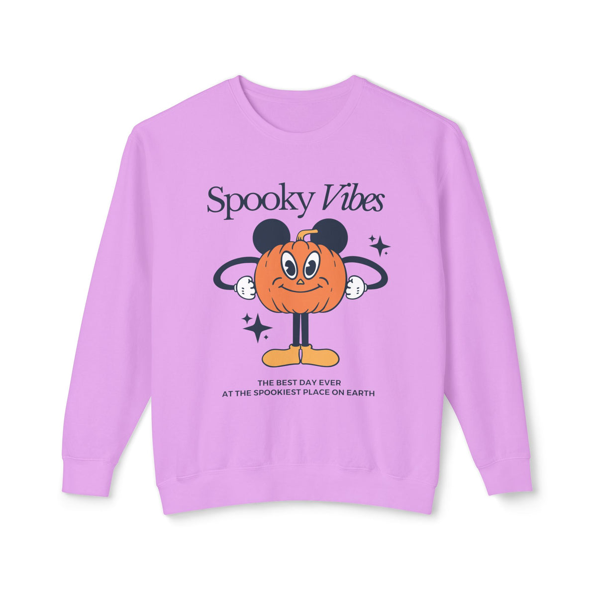 Spooky Vibes Unisex Lightweight Comfort Colors Crewneck Sweatshirt