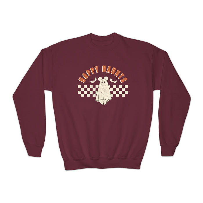 Happy Haunts Gildan Youth Crewneck Sweatshirt