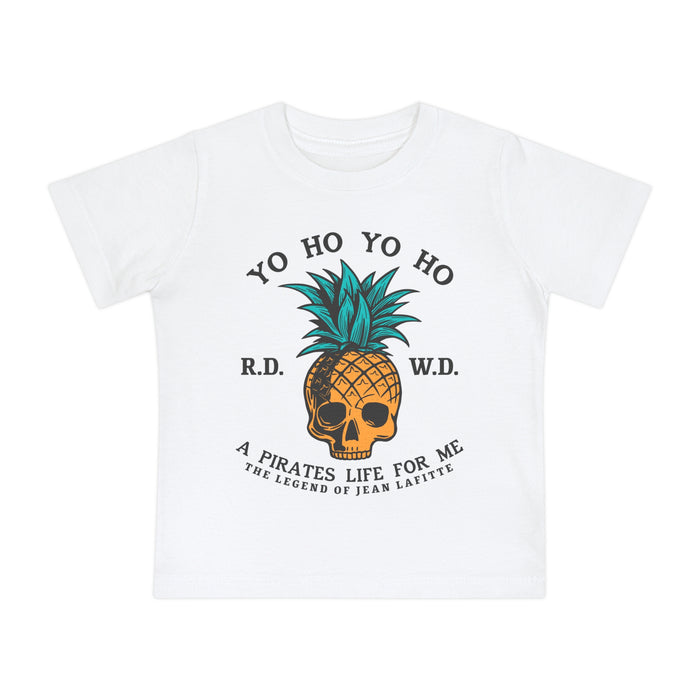 Yo Ho Pirates Life For Me Bella Canvas Baby Short Sleeve T-Shirt