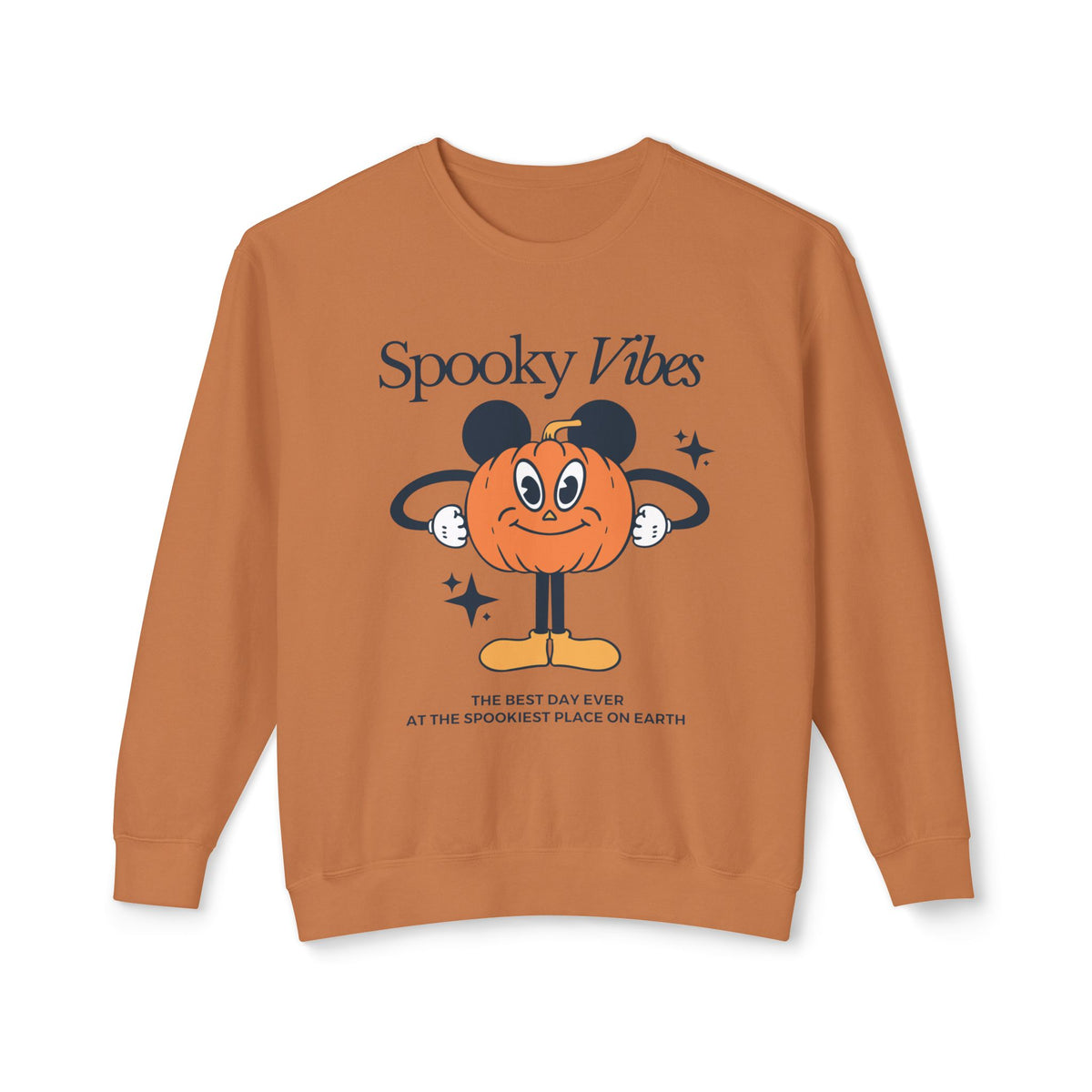 Spooky Vibes Unisex Lightweight Comfort Colors Crewneck Sweatshirt