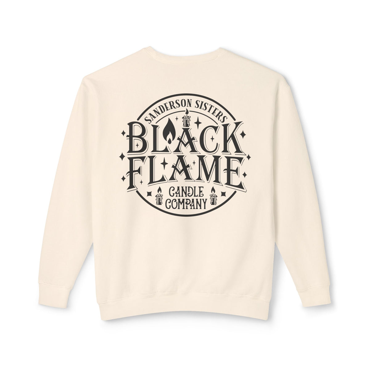 Black Flame Candle Unisex Lightweight Comfort Colors Crewneck Sweatshirt