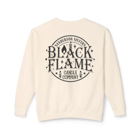 Black Flame Candle Unisex Lightweight Comfort Colors Crewneck Sweatshirt