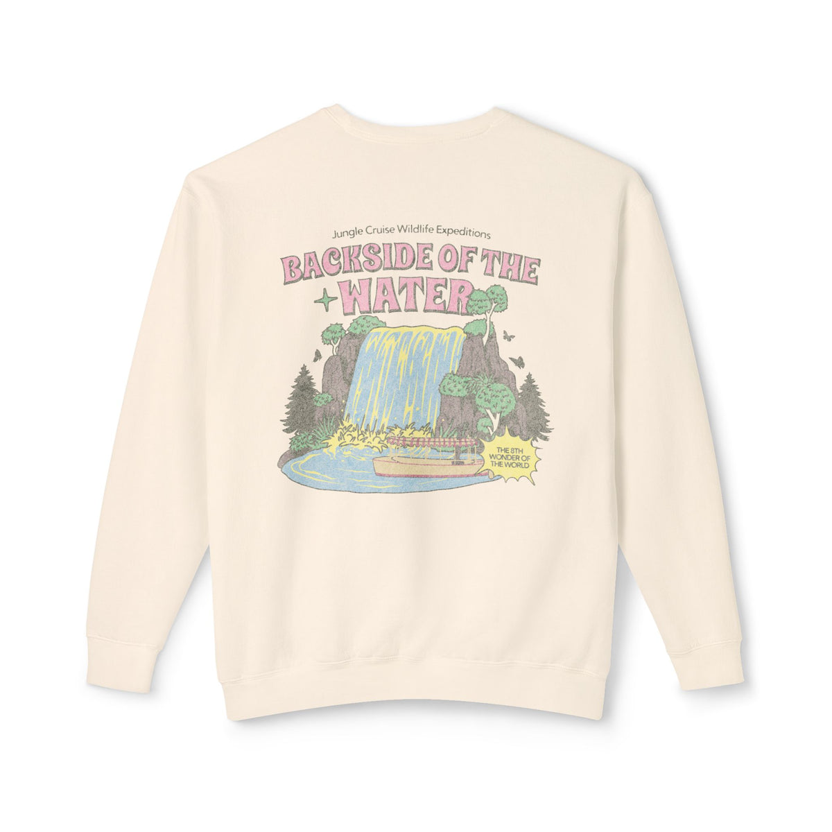 Backside of the Water Unisex Lightweight Comfort Colors Crewneck Sweatshirt