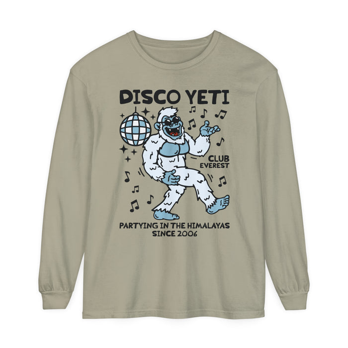 Disco Yeti Comfort Colors Unisex Garment-dyed Long Sleeve T-Shirt