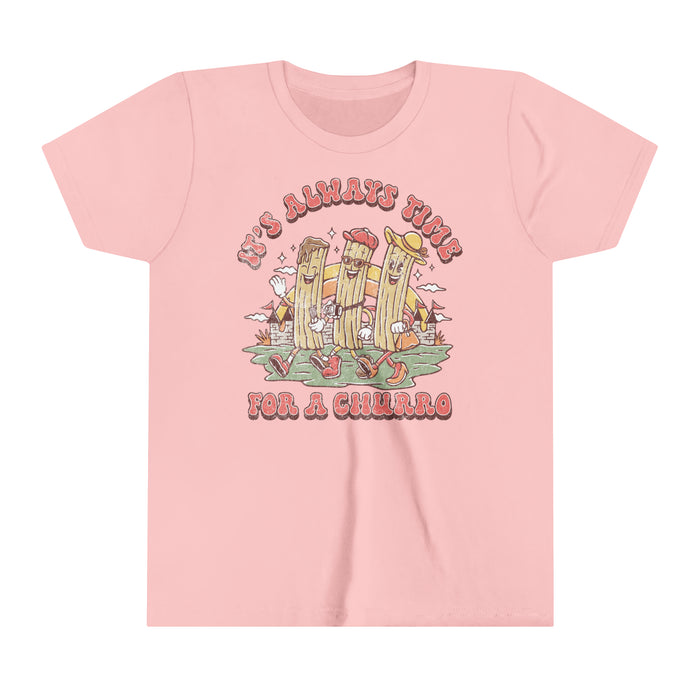 It's Always Time For A Churro Bella Canvas Youth Short Sleeve Tee