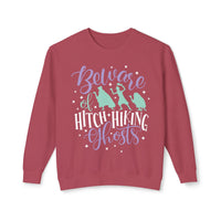 Beware of Hitchhiking Ghosts Unisex Lightweight Comfort Colors Crewneck Sweatshirt