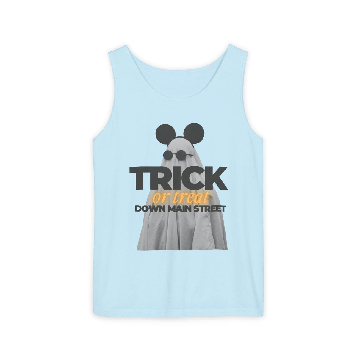 Trick or Treat Down Main Street Unisex Comfort Colors Garment-Dyed Tank Top