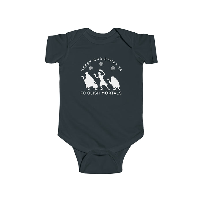 Merry Christmas Ya Foolish Mortals Rabbit Skins Infant Fine Jersey Bodysuit