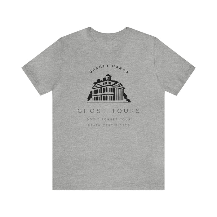 Gracey Manor Ghost Tours Bella Canvas Unisex Jersey Short Sleeve Tee