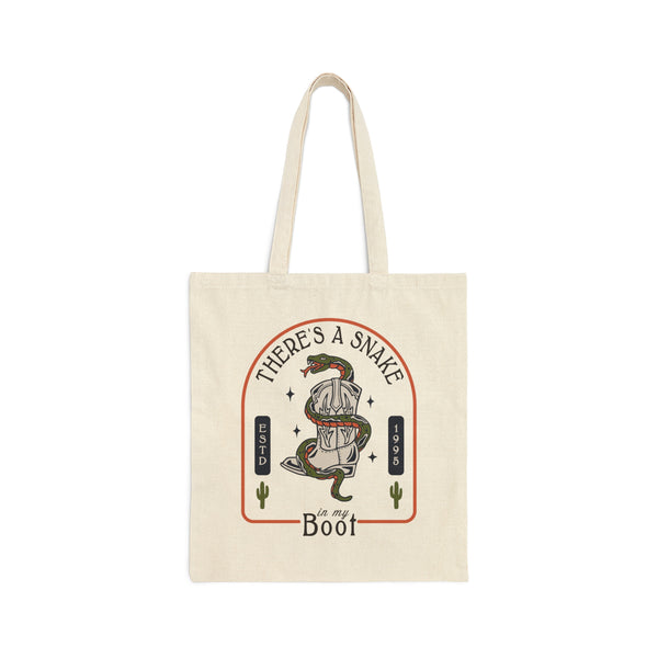There's A Snake In My Boot Cotton Canvas Tote Bag