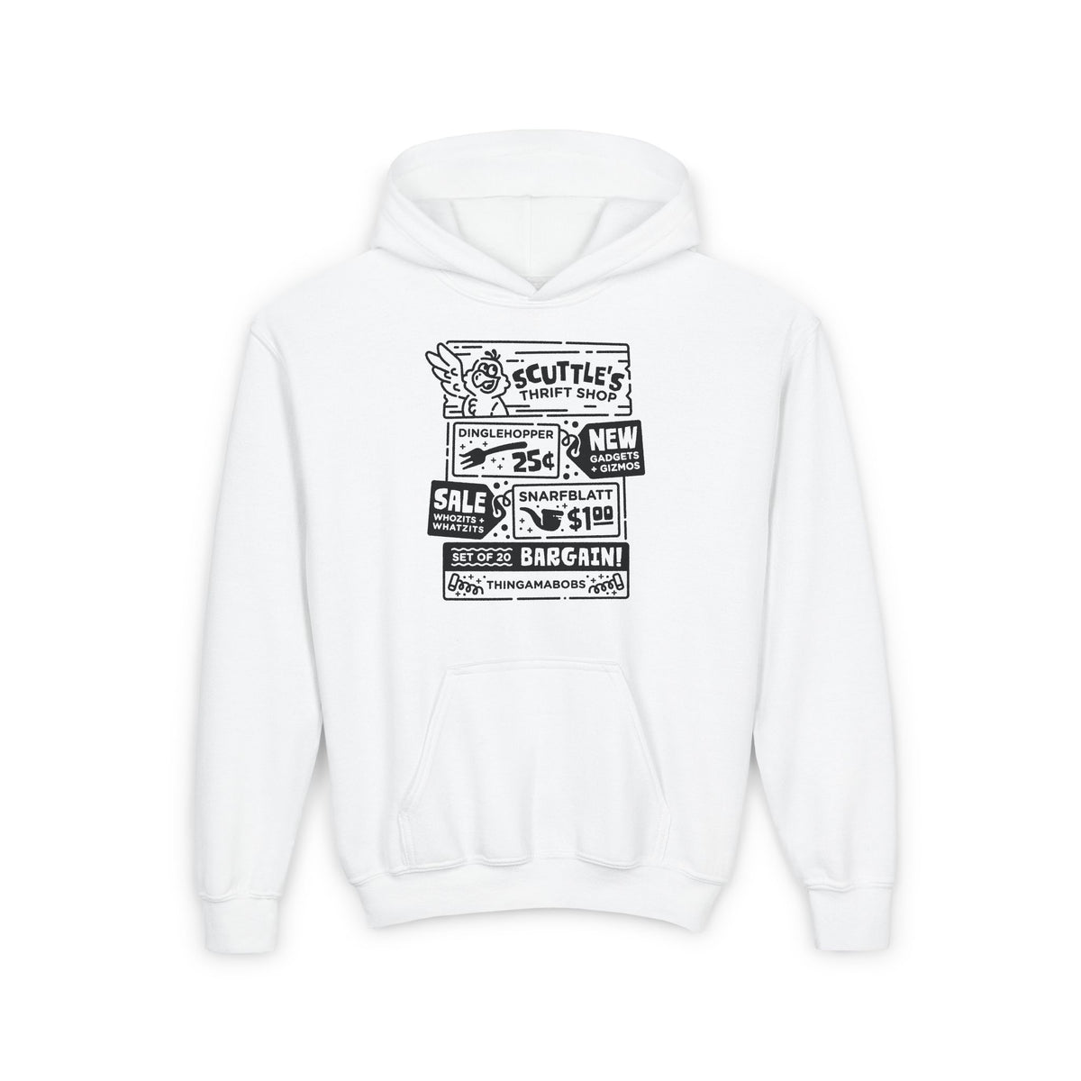 Scuttle's Thrift Shop Gildan Youth Heavy Blend Hooded Sweatshirt