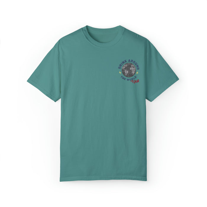 Drink Around The World Tour Comfort Colors Unisex Garment-Dyed T-shirt