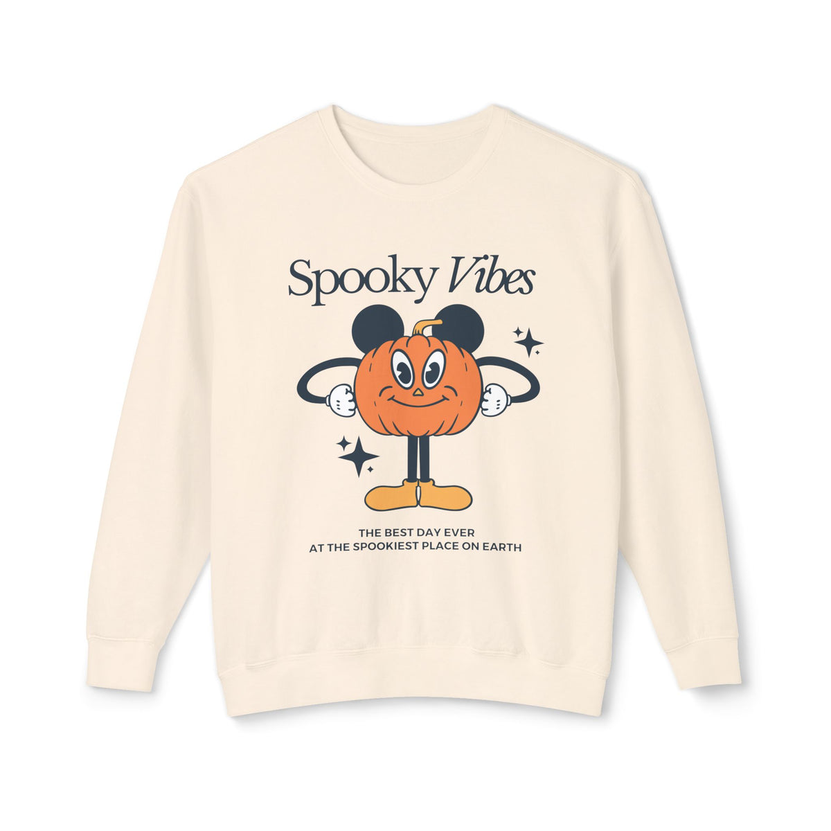 Spooky Vibes Unisex Lightweight Comfort Colors Crewneck Sweatshirt