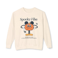 Spooky Vibes Unisex Lightweight Comfort Colors Crewneck Sweatshirt