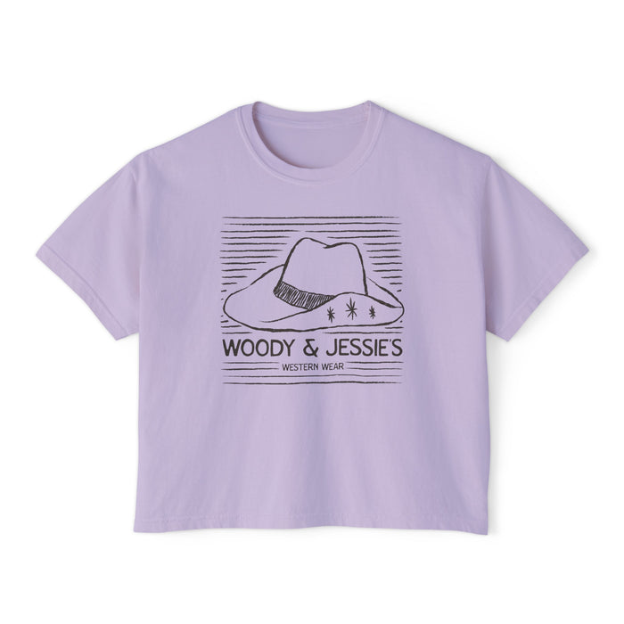 Woody & Jessie's Western Wear Comfort Colors Women's Boxy Tee