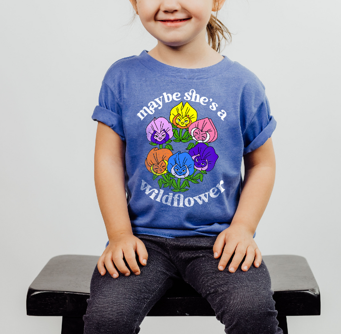 Maybe She’s A Wildflower Bella Canvas Toddler Short Sleeve Tee