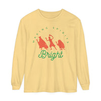 Making Spirits Bright Comfort Colors Unisex Garment-dyed Long Sleeve T-Shirt