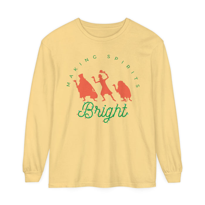 Making Spirits Bright Comfort Colors Unisex Garment-dyed Long Sleeve T-Shirt