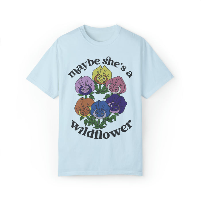 Maybe She’s A Wildflower Comfort Colors Unisex Garment-Dyed T-shirt