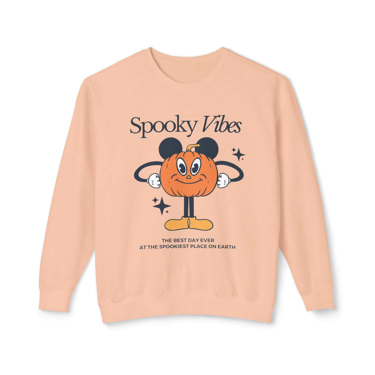 Spooky Vibes Unisex Lightweight Comfort Colors Crewneck Sweatshirt