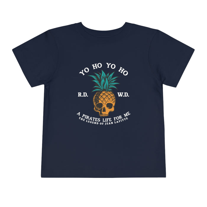 Yo Ho Pirates Life For Me Bella Canvas Toddler Short Sleeve Tee