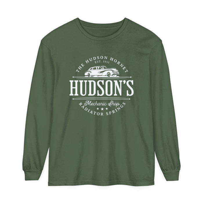 Hudson's Mechanic Shop Comfort Colors Unisex Garment-dyed Long Sleeve T-Shirt